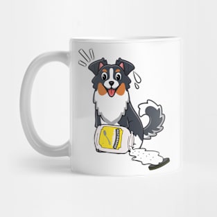 Funny Collie Dog spilled mayonnaise Mug